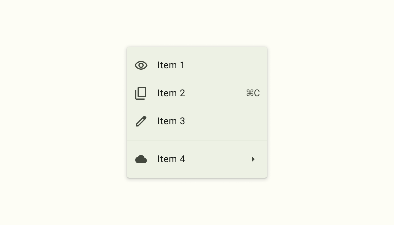 Popup Menu Button demo